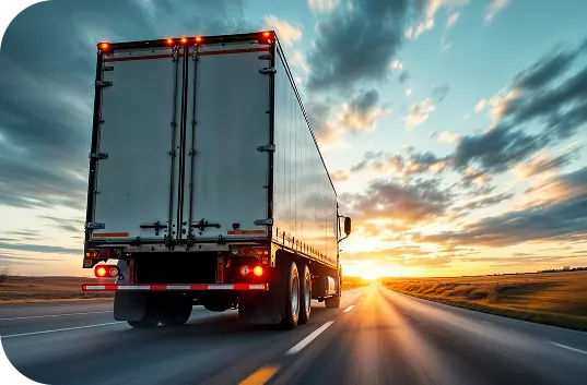 Camión custodiado en ruta